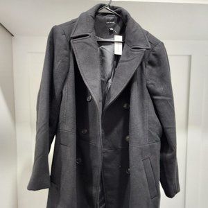 Long black (brand new) peacoat